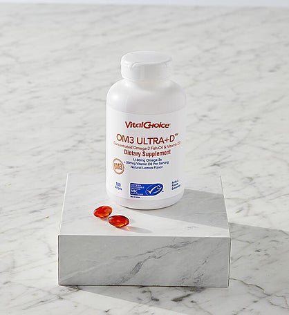 MSC OM3 Ultra+D™ Concentrated Omega-3 Fish Oil and Vitamin D3 Dietary Supplement