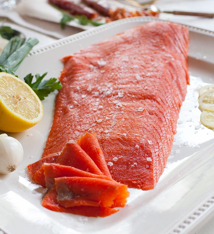 Wild Sockeye Salmon Nova Lox   whole fillet