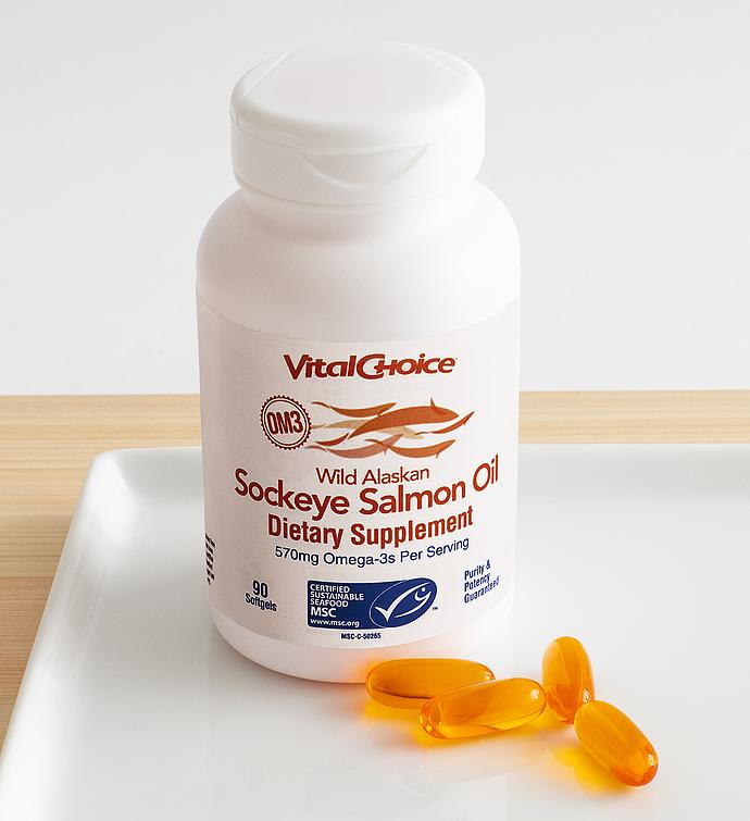 MSC Wild Alaskan Sockeye Salmon Oil Dietary Supplement