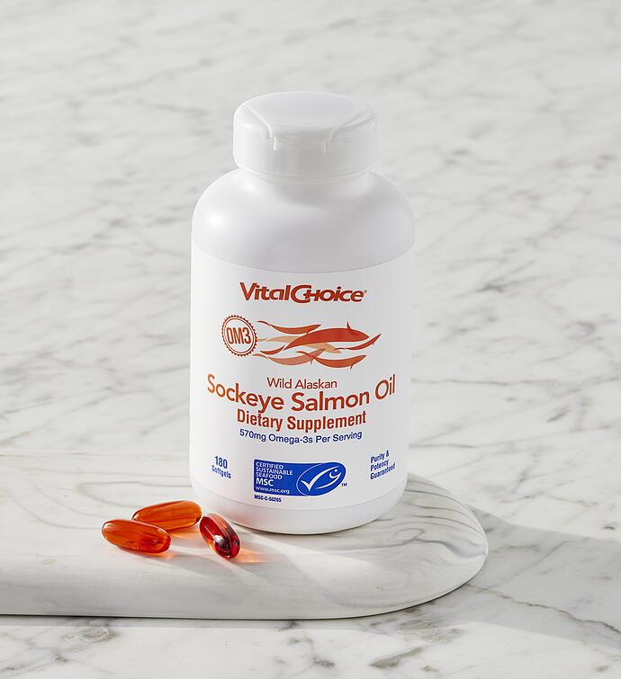 MSC Wild Alaskan Sockeye Salmon Oil Dietary Supplement