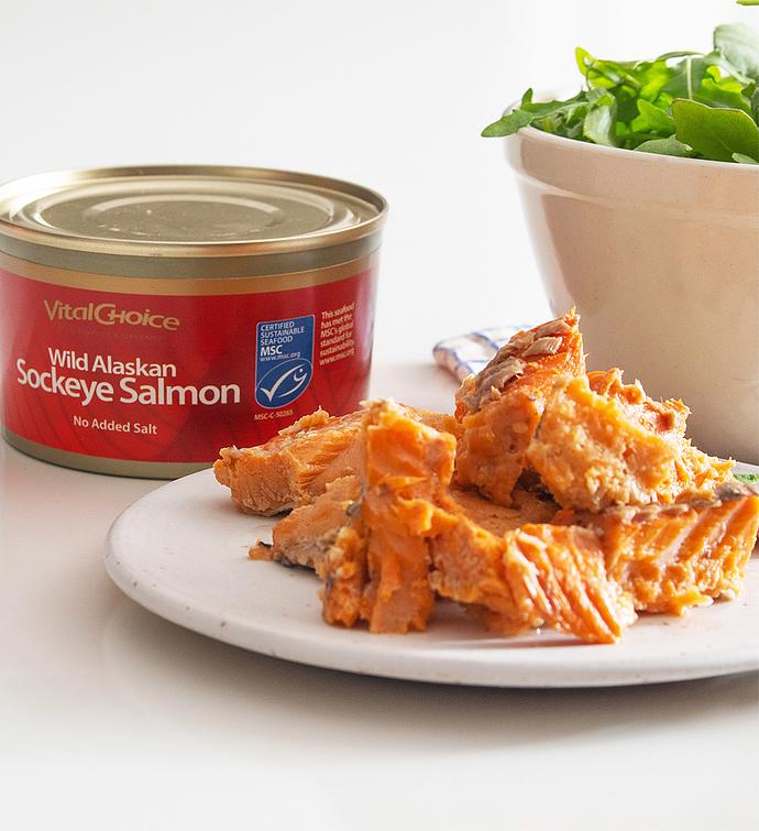 MSC Canned Sockeye Salmon   with edible skin & bones, no added salt