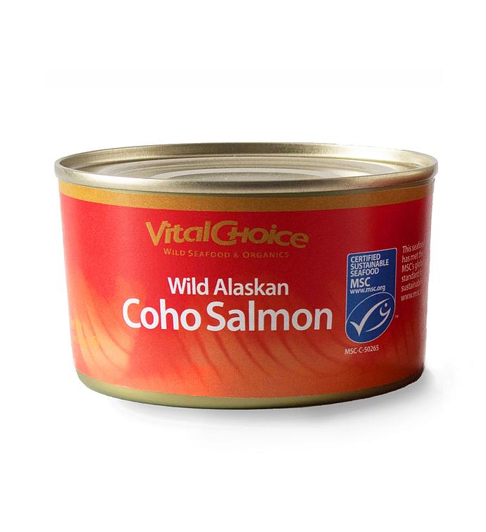 MSC Canned Coho Salmon with edible skin and bones Vital Choice