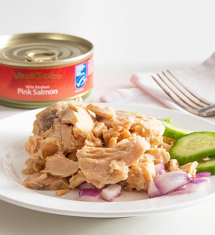 MSC Canned Pink Salmon   with edible skin and bones